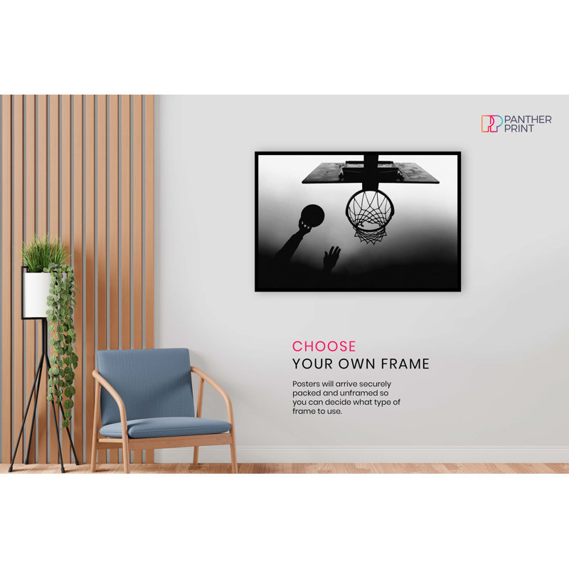 Basketball Player Dunk - No Frame Print, 31cm H x 20cm W