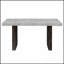 Ensemble de table de salle à manger en faux marbre SUSAN GREY, durable et élégant pour les maisons modernes