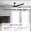56 po Ventilateur de plafond et télécommande intérieur / extérieur Burslem (4 pales) - paquet de 2-369569052-369569053