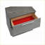 Table de chevet moderne bicolore avec 2 tiroirs Elara Doublure en velours rouge