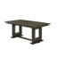 7 pièces Table de salle à manger rectangulaire extensible 18 "à tréteaux / base piédestal beige avec tissu capitonné et capitonné-20197713