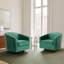 75.2Cm Wide Tufted Swivel Barrel Chair-914459163