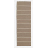 Hand Tufted Striped Area Rug in Brown