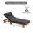 78.8'' Outdoor Patio Chaise Lounge Chair, Acacia Wood Adjustable Recliner With Headrest And Retractable Side Tray, Perfect For Terrace, Poolside, Garden, And Beach-978319808