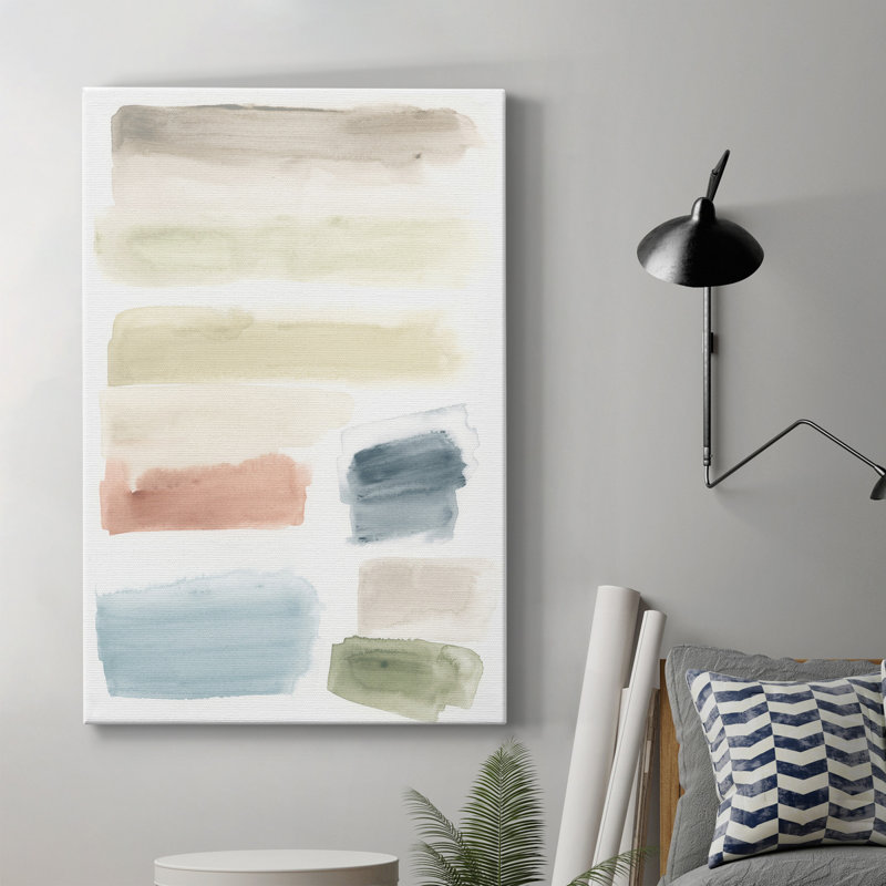 Watercolor Swatches II - peinture sur toile tendue, H 12 po x l 8 po x P 1 po