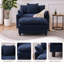 Fauteuil d'appoint rembourré en chenille de 39,4 po, fauteuil de lecture pour chambre à coucher, fauteuil club 39,4 po-1361285905