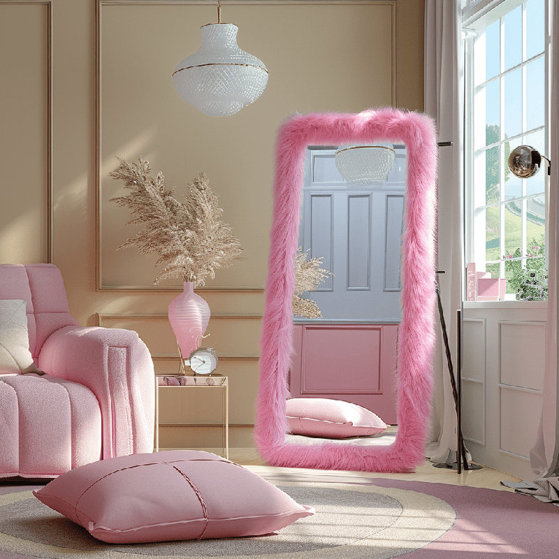 Miroir de plancher Bohde, 71 po x 32 po, Rose