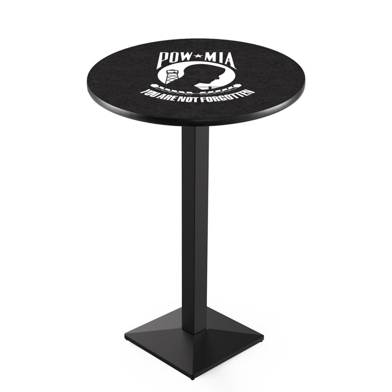Table bistro militaire, Noir froissé, POW - MIA