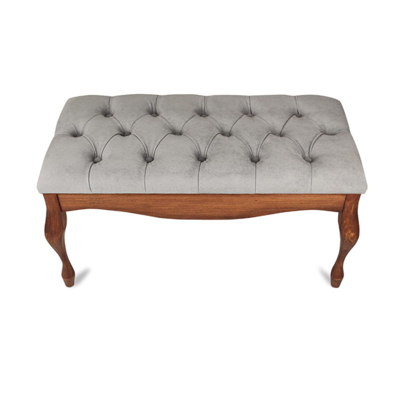 Velvet Upholstered Bench, 40cm H x 120cm W x 40cm D