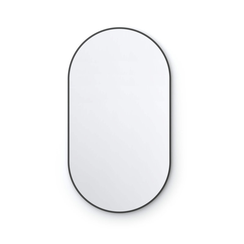Miroir mural incassable Premium Premium, Noir mat, 36 po x 20 po