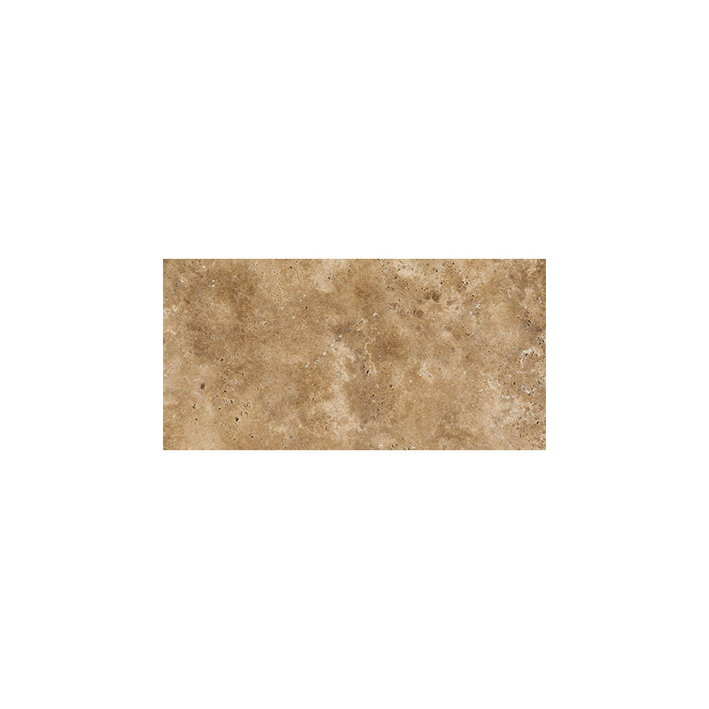 Walnut Travertine Matte Deep Beveled Wall Tile 3x6"