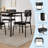 3-Piece Dining Table Set for 2, Storage Rack, Upholstered Chairs, Apartment Dining Set-2130311740