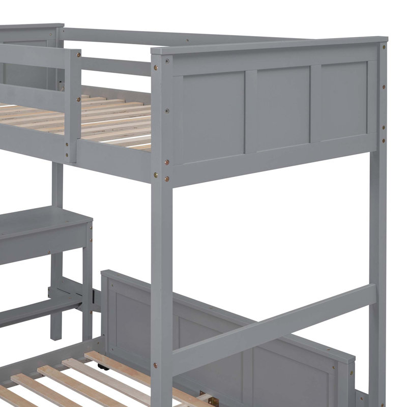 Lit superposé avec bureau, Grey