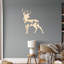 Art mural abstrait avec des cerfs et des montagnes - ACM-191451363-191451375