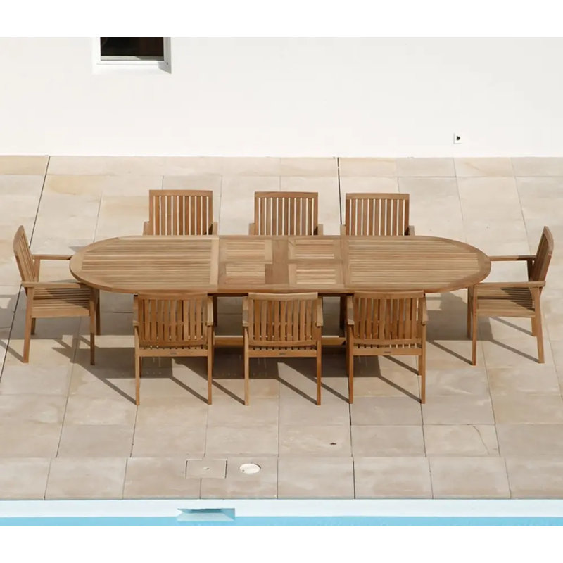 Stirling Outdoor Oval Teak Dining Table