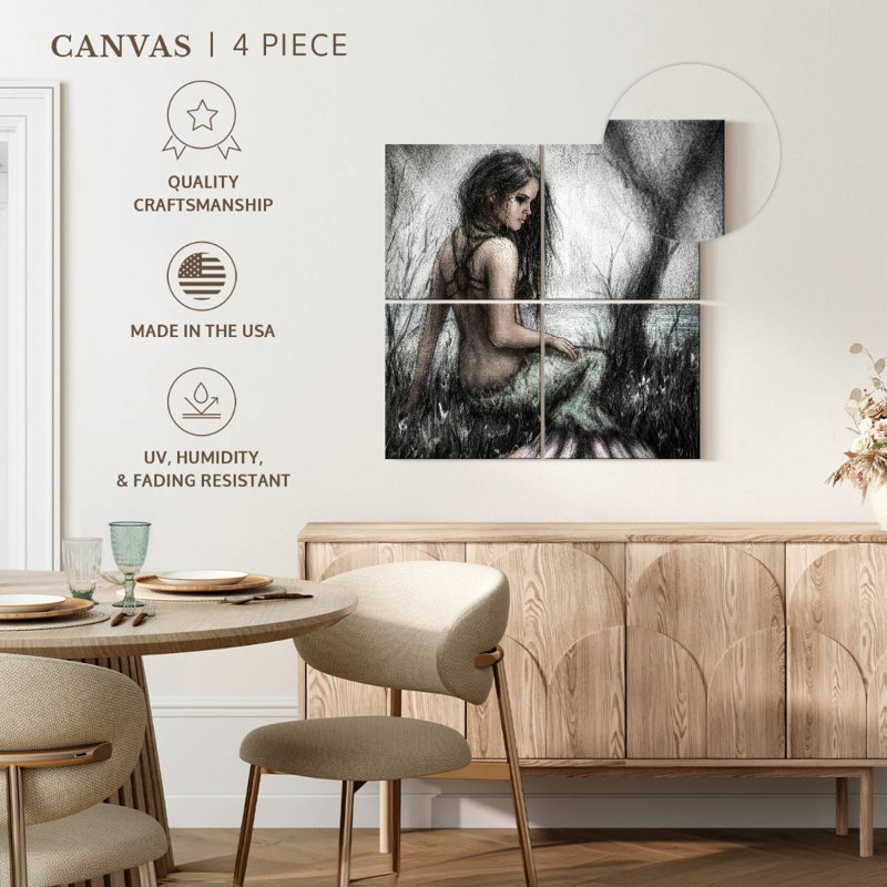 Kelan Mermaid's Rest, 74" H x 74" W