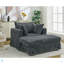 Chaise longue surdimensionnée de 47,7 po avec repose-pieds, fauteuil inclinable à siège profond, coussin rembourré épais et confortable, avec repose-pieds, surdimensionné, repose-pieds mobile