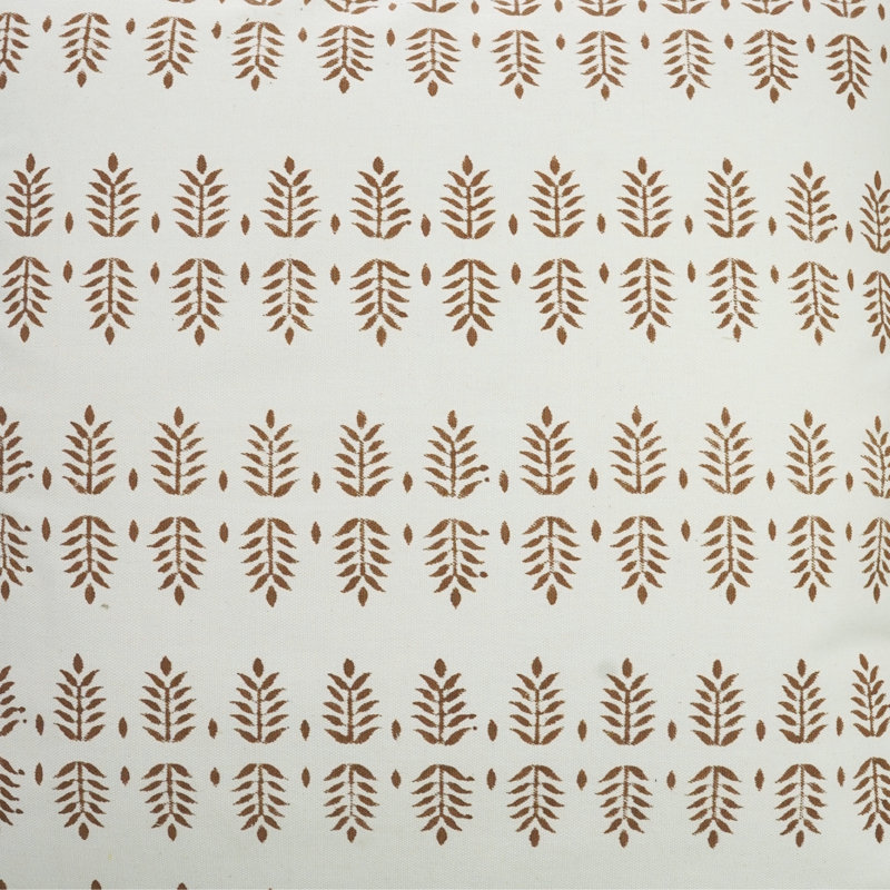 Housse de coussin à volants en tissu et coton brun et blanc Fab divine, H 20 po x l 14 po
