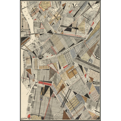 «Modern Map of Brooklyn» par Nikki Galapon, reproduction d'art sur toile