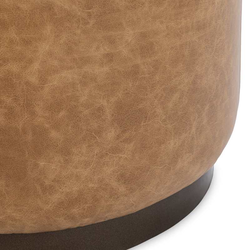 Clair Leather End Table, Sedona Brown