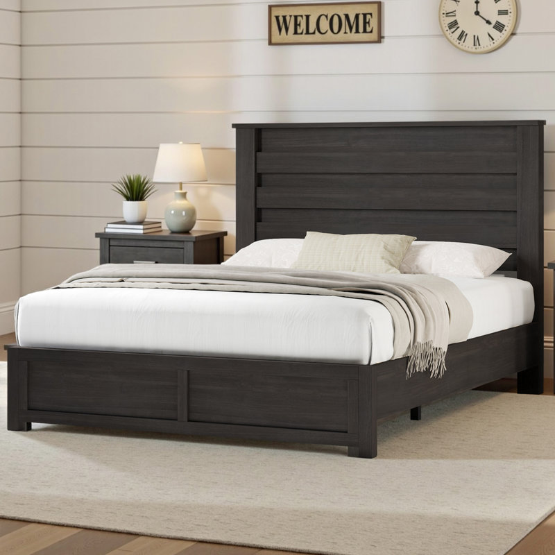 Grand lit plateforme Louby de 49 po Louby, Noir, Grand