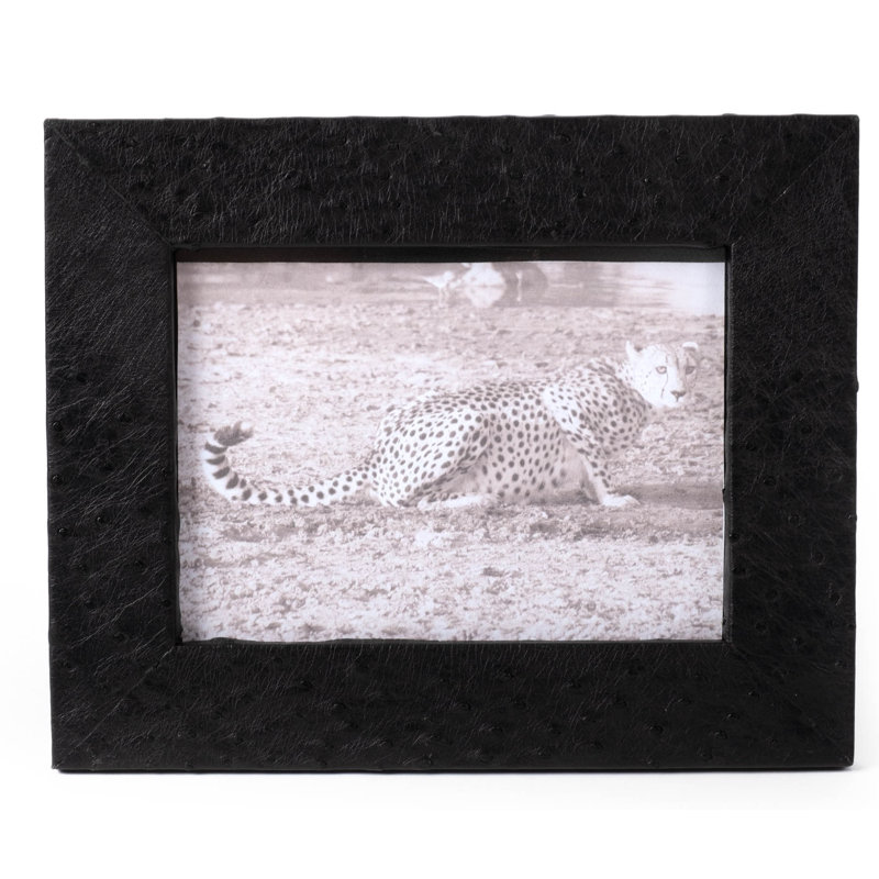Genuine Leather 5x7 Picture Frame, Black