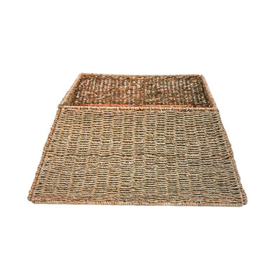 Seagrass Artisanal Handwoven Foldable Square Tree Skirt H26cm W60cm