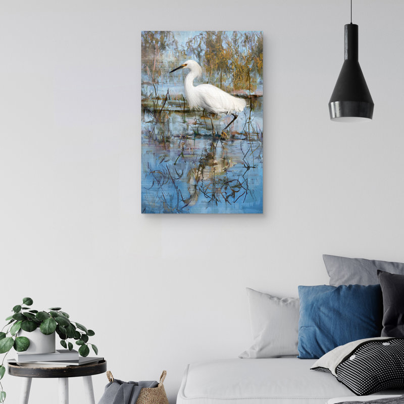 White Egret - Wrapped Canvas Print Set