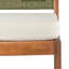 Tabourets de bar d'extérieur en bois d'acacia (ensemble de 2), chaises de bar à hauteur teck avec coussin crème et dossier en osier vert, tabourets à hauteur de comptoir pour patio, bord de piscine, îlot de cuisine-1046458425