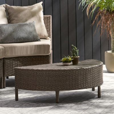 Half-Round Outdoor Coffee Table, Patio Table