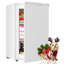 Congélateur vertical en acier de 3,0 pieds cubes, mini congélateur autoportant avec 7 réglages de température réglables, congélateur compact avec tablettes amovibles, porte réversible en acier inoxydable, blanc-120274857