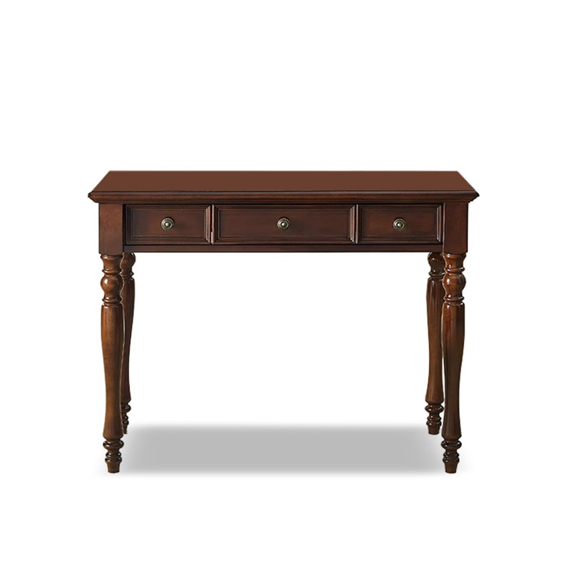 Console en bois massif American Classic: utilitaire 3 tiroirs, H 29,92 po x l 35,43 po x P 17,72 po