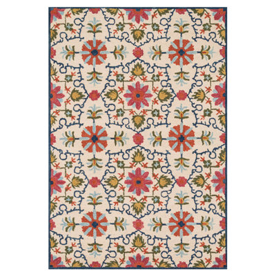 Keffer Wool Floral Indoor Rug