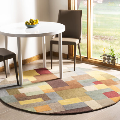 Amier Hand Tufted Wool Geometric Rug