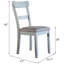 House Marchese Two Tone Gray Fabric&Pearl Gray Finish Side Chair(Set Of 2)