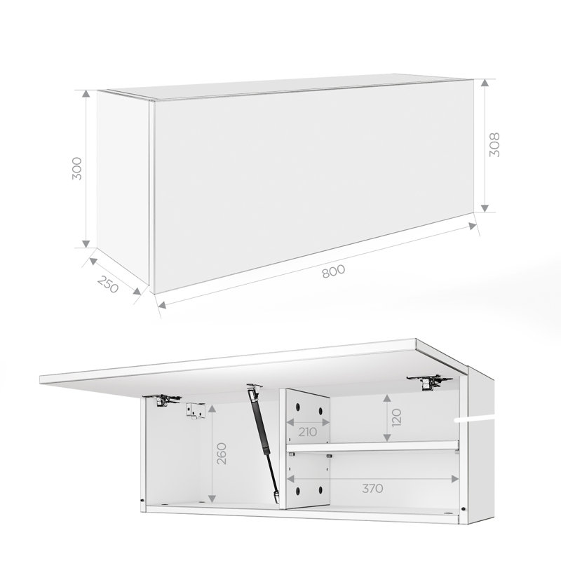Blake-Alexander Bathroom Cabinet, High Gloss White