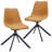 Matthew Leather Dining Side Chair With 360-Degree Swivel And Powder-Coated Iron Legs Matthew Collection-134529390-144607885