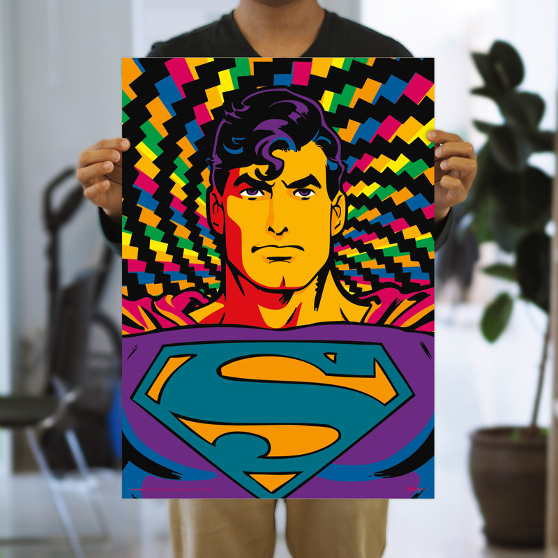 Superman (Psychedelic Superman) Mightyprint Wall Art