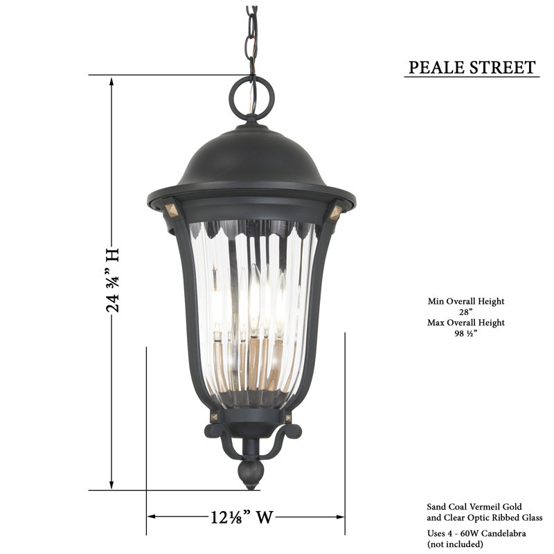 Aaryn 4 - Light Outdoor Hanging Lantern