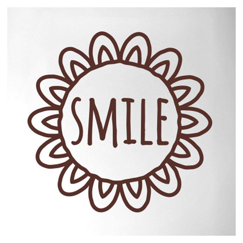 Plants & Flowers Wall Decal, Brown