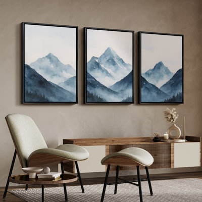 Framed Wall Art Abstract Vintage Antique Classic for Bedroom - 16"x24"x3 panels