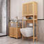 Armoire de rangement au-dessus de la toilette
