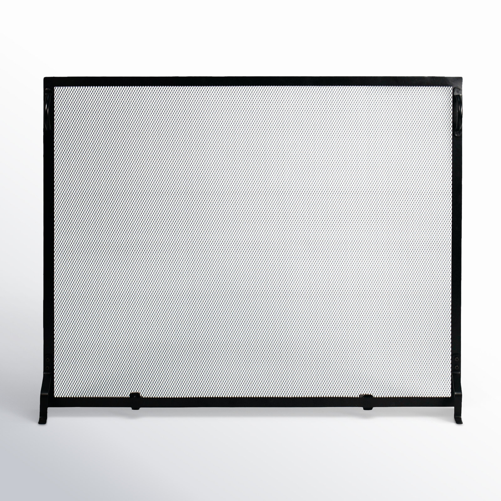 Anja Single Panel Iron Fireplace Screen, 30" H x 38" W x 4" D