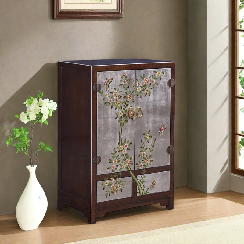 Armoire console en bois de bouleau massif