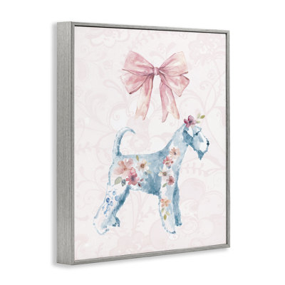 Pastel Dog Glam Details Framed Giclee, design by Carol Robinson