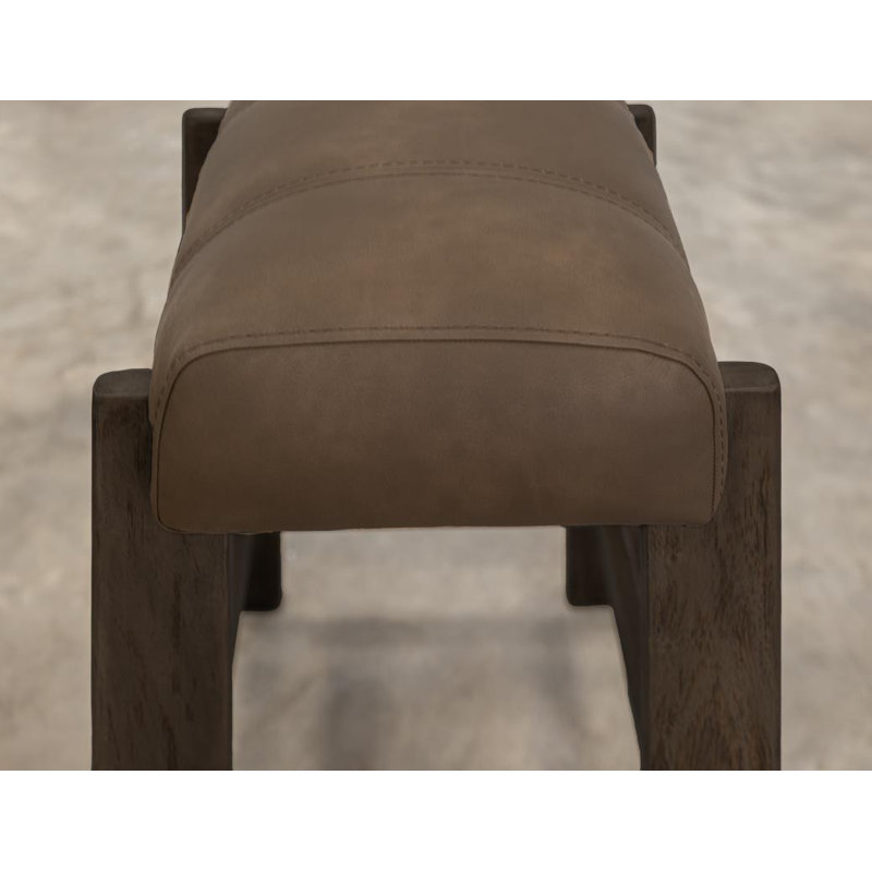 Tabouret décoratif, Chêne foncé, Brun chameau