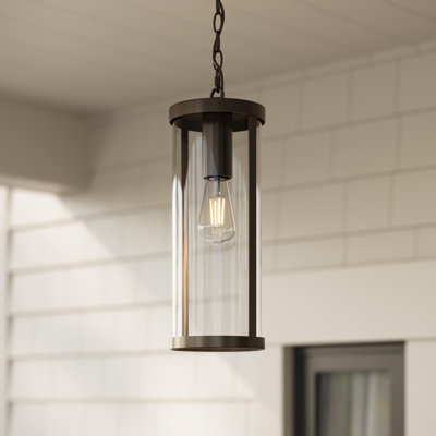 Luminaire suspendu d'extérieur avec panneaux en verre transparent Kagen