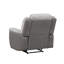 Fauteuil inclinable manuel avec tirette Feo, microfibre blanche et grise