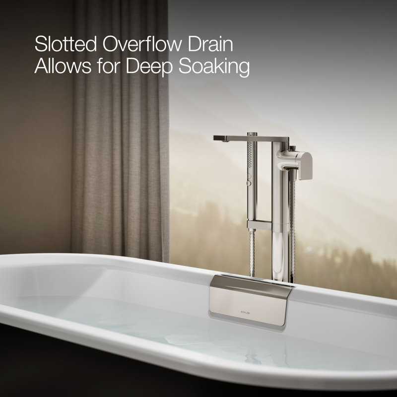 Volute 70-7/8 In. X 30-3/8 In. Freestanding Bath With Shroud