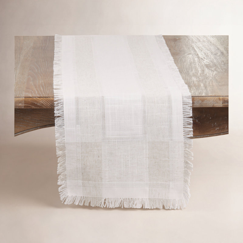 Fringed Table Runner – Non-Reversible Decorative Table Runner for Dining & Console Tables, 16"x108", 108